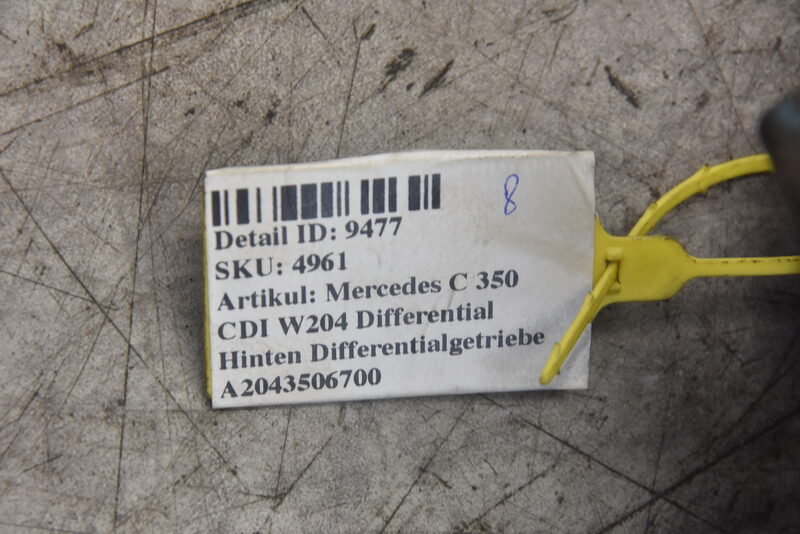Mercedes C 350 CDI W204 Differential Hinten Differentialgetriebe A2043506700 Bild 10