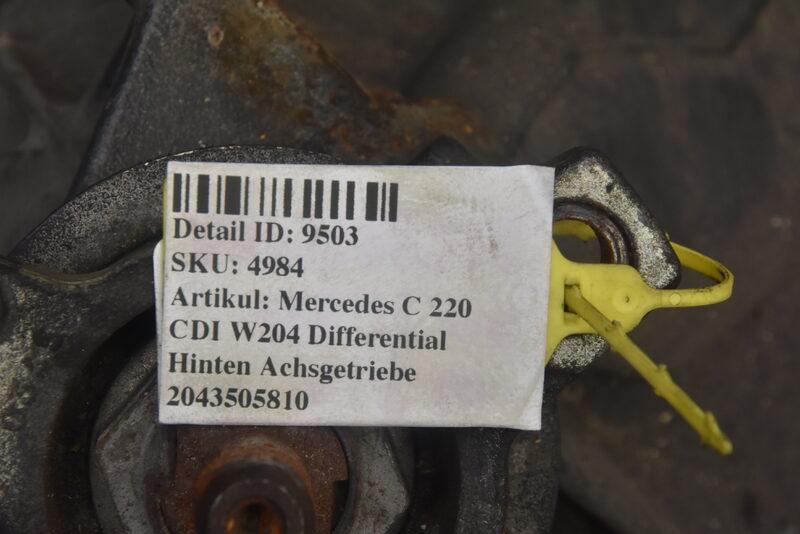 Mercedes C 220 CDI W204 Differential Hinten Achsgetriebe 2043505810 Bild 10