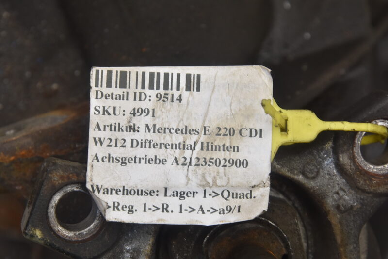 Mercedes E 220 CDI W212 Differential Hinten Achsgetriebe A2123502900 Bild 10