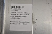 Mercedes C Klasse W204 W207 W212 Eins Stuck AMG Alufelge Felge A2044019902 Bild 9