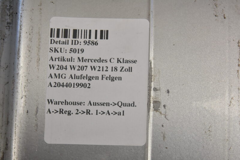 Mercedes C Klasse W204 W207 W212 Eins Stuck AMG Alufelge Felge A2044019902 Bild 9