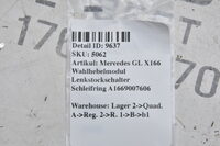 Mercedes GL X166 Wahlhebelmodul Lenkstockschalter Schleifring A1669007606 Bild 7