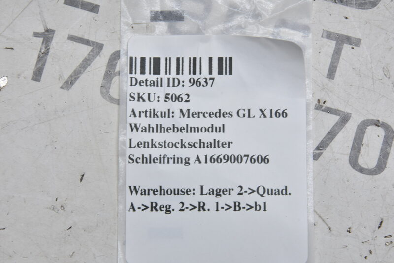 Mercedes GL X166 Wahlhebelmodul Lenkstockschalter Schleifring A1669007606 Bild 7