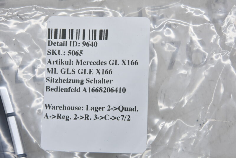Mercedes GL X166 ML GLS GLE X166 Sitzheizung Schalter Bedienfeld  A1668206410 Bild 5