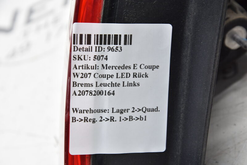 Mercedes E Coupe W207 Coupe LED Rück Brems Leuchte Links A2078200164 Bild 7