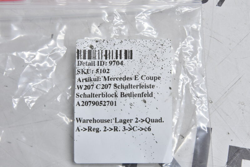 Mercedes E Coupe W207 C207 Schalterleiste Schalterblock Bedienfeld A2079052701 Bild 9