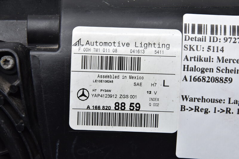 Mercedes GL X166 Halogen Scheinwerfer Links A1668208859 Bild 7