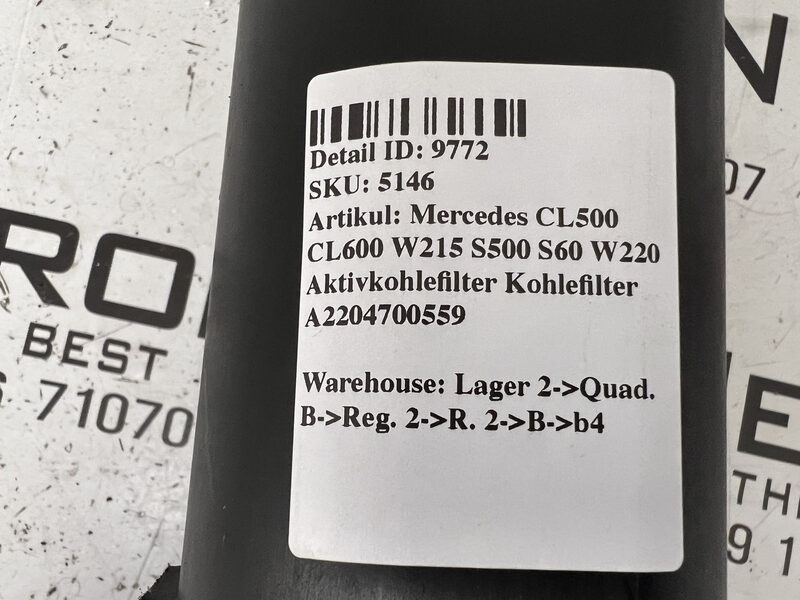 Mercedes CL500 CL600 W215 S500 S60 W220 Aktivkohlefilter Kohlefilter A2204700559 Bild 7