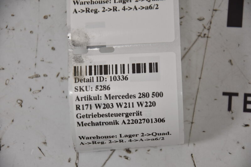 Mercedes 280 500 R171 W203 W211 W220 Getriebesteuergerät Mechatronik A2202701306 Bild 6