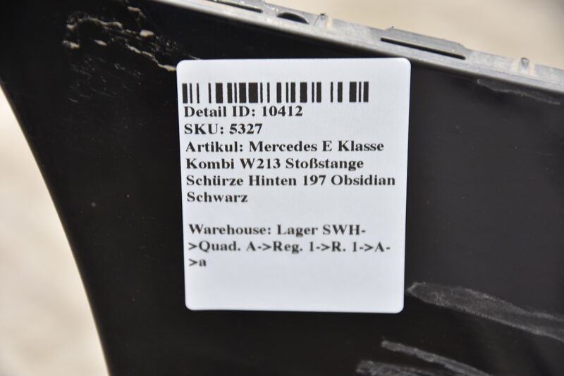 Mercedes E Klasse Kombi W213 S213 Stoßstange Schürze Hinten 197 Obsidian Schwarz Bild 10