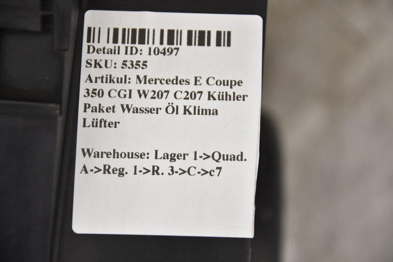 Mercedes E Coupe 350 CGI W207 C207 Kühler Paket Wasser Öl Klima Bild 5