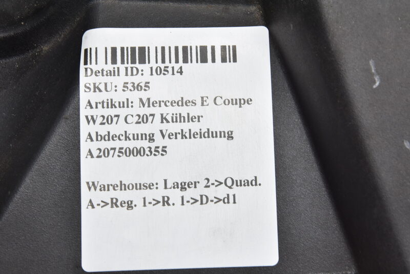 Mercedes E Coupe W207 C207 Kühler Abdeckung Verkleidung A2075000355 Bild 7