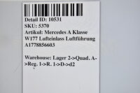Mercedes A Klasse W177 Lufteinlass Luftführung A1778856603 Bild 7