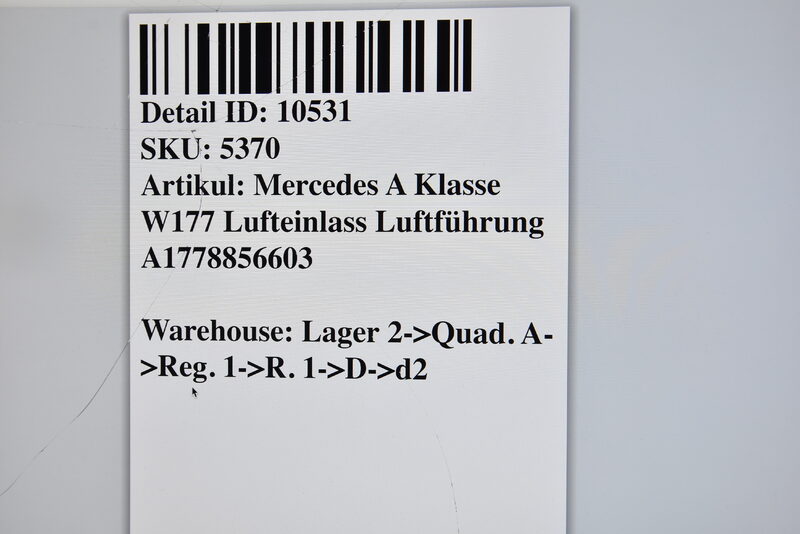 Mercedes A Klasse W177 Lufteinlass Luftführung A1778856603 Bild 7