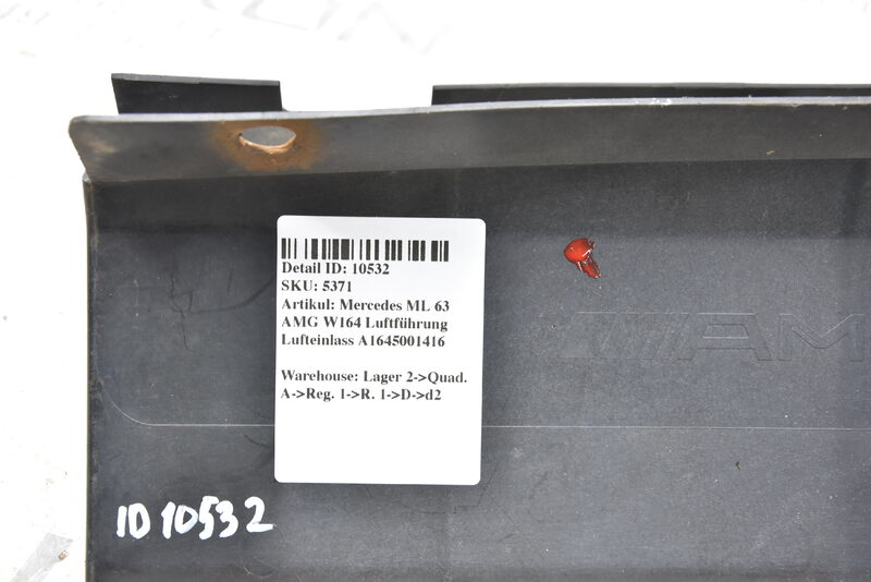 Mercedes ML 63 AMG W164 Luftführung Lufteinlass A1645001416 Bild 5