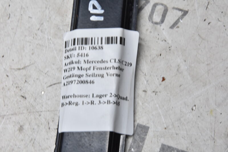 Mercedes CLS C219 W219 Fensterheber Gestänge Seilzug Vorne Rechts A2197200846 Bild 6