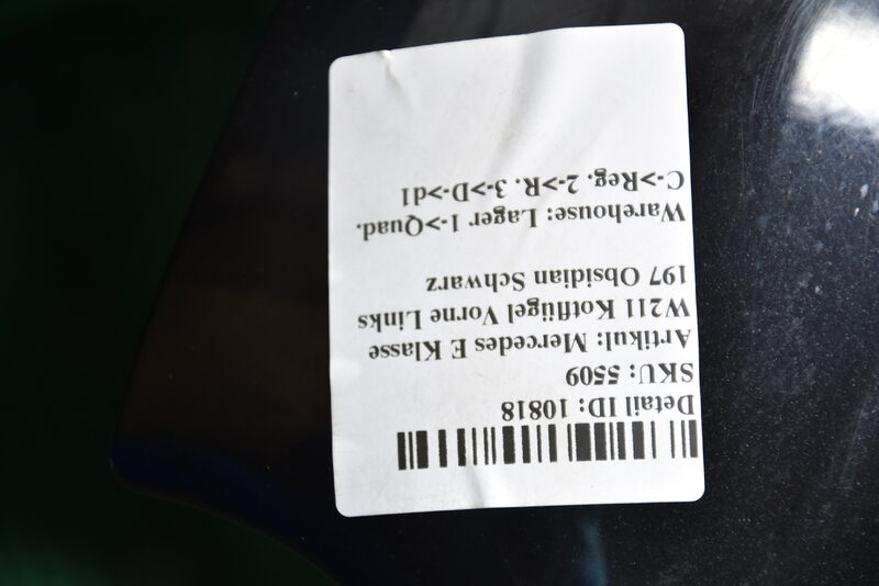 Mercedes E Klasse W211  Kotflügel Vorne Links 197 Obsidian Schwarz Bild 4