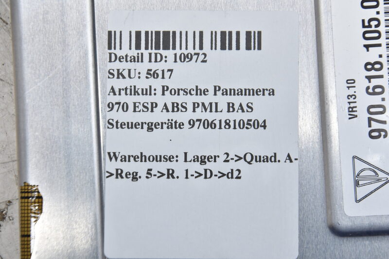 Porsche Panamera 970 ESP ABS PML BAS Steuergeräte 97061810504 Bild 5