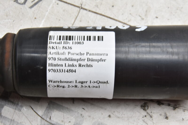 Porsche Panamera 970 Stoßdämpfer Dämpfer Hinten Links Rechts 97033314504 Bild 5