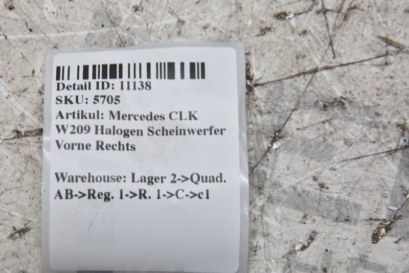 Mercedes CLK W209  Halogen Scheinwerfer Vorne Rechts Bild 10
