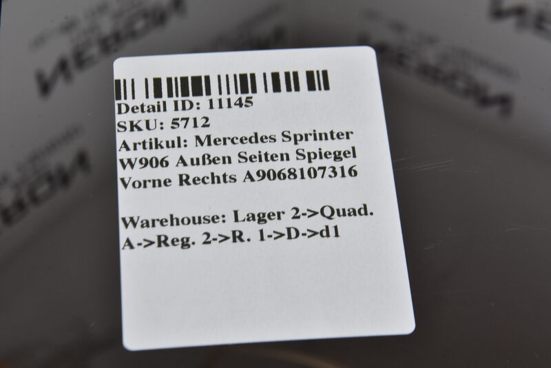 Mercedes Sprinter W906 Außen Seiten Spiegel Vorne Rechts A9068107316 Bild 9