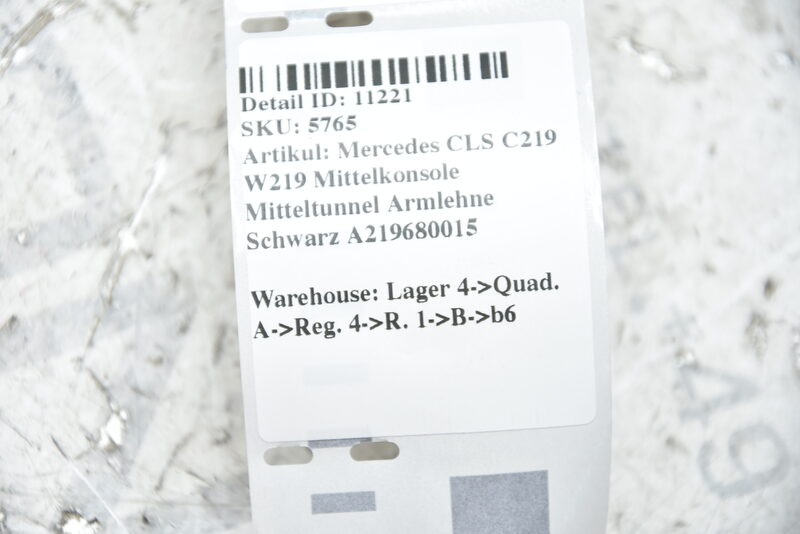 Mercedes CLS C219 W219  Mittelkonsole Mitteltunnel Armlehne Schwarz A219680015 Bild 8