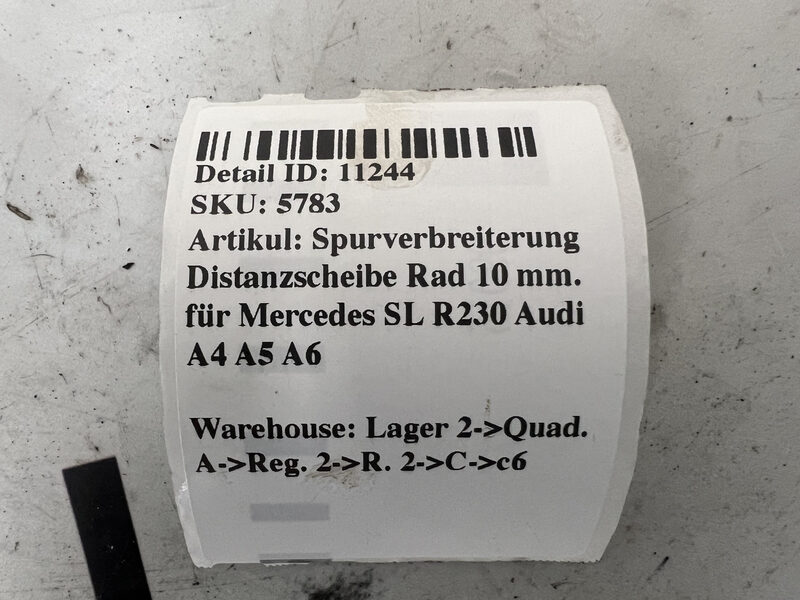 Spurverbreiterung Distanzscheibe Rad 10 mm. für Mercedes SL R230 Audi A4 A5 A6 Bild 6