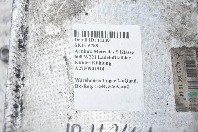 Mercedes S Klasse 600 W221  Ladeluftkühler Kühler Kühlung A2750901914 Bild 6