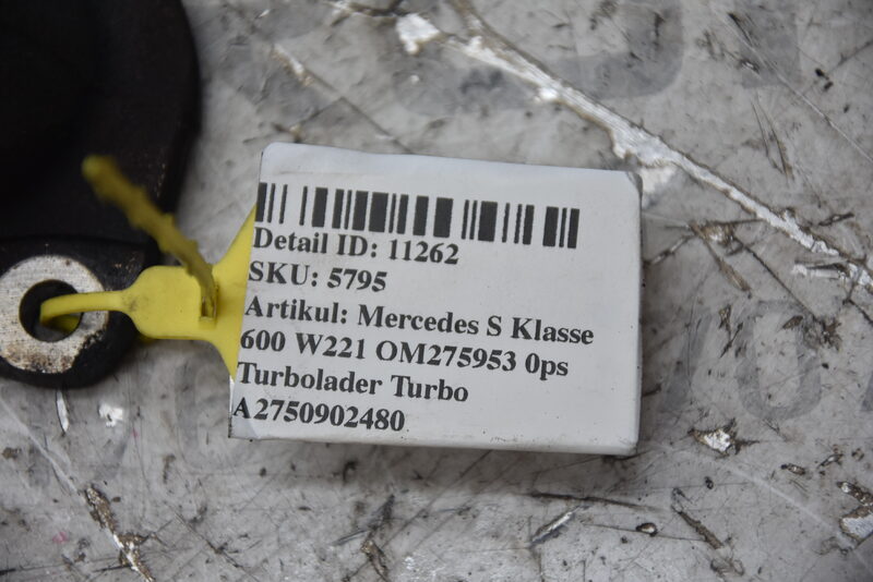 Mercedes S Klasse 600 W221 OM275953 Turbolader Turbo A2750902480 Bild 7