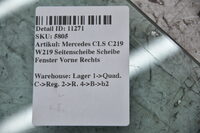 Mercedes CLS C219 W219   Seitenscheibe Scheibe Fenster Vorne Rechts Grün Bild 4