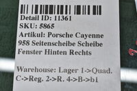 Porsche Cayenne 958   Seitenscheibe Scheibe Fenster Hinten Rechts Grün Bild 4