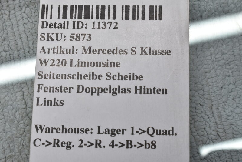 Mercedes S Klasse W220 Long Seitenscheibe Fenster Doppelglas Hinten Links Bild 4
