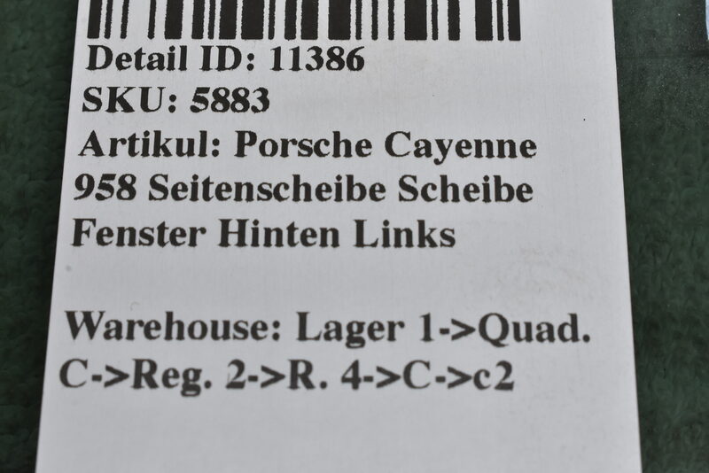 Porsche Cayenne 958 Seitenscheibe Scheibe Fenster Hinten Links Bild 4