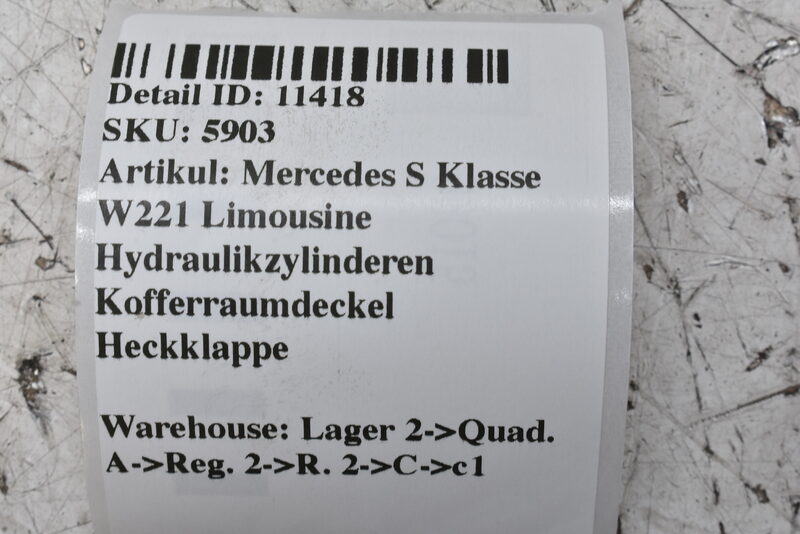 Mercedes S Klasse W221 Hydraulikzylinderen Kofferraumdeckel Heckklappe Bild 3