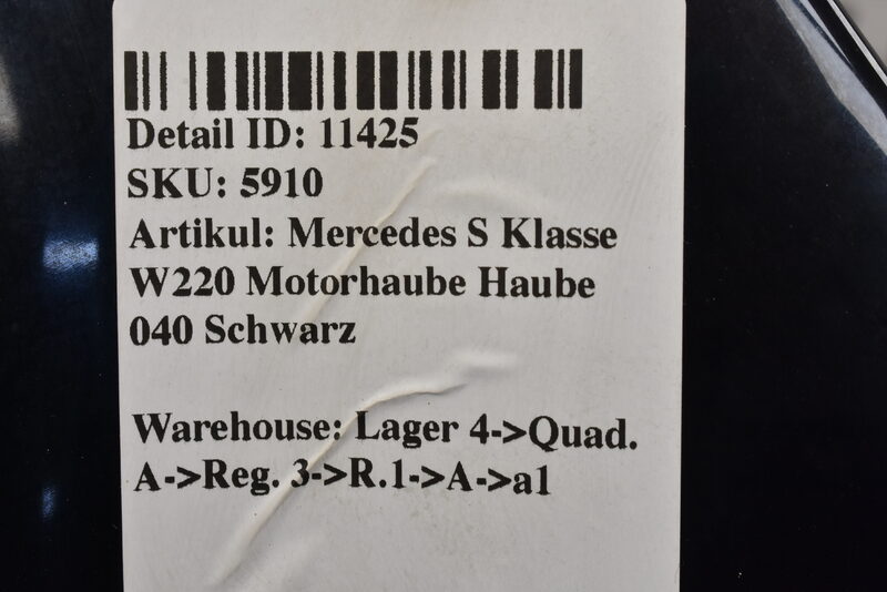 Mercedes S Klasse W220 Motorhaube Haube 040 Schwarz Bild 6