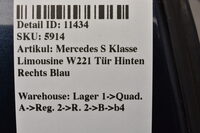 Mercedes S Klasse W221 Tür Hinten Rechts Blau Bild 10