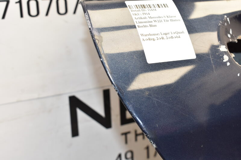 Mercedes S Klasse W221 Tür Hinten Rechts Blau Bild 7