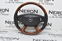 Mercedes S Klasse W221 Lenkrad Leder Multifunktion Schwarz A2218201711 Bild 1