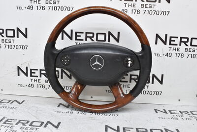 Mercedes S Klasse W221 Lenkrad Leder Multifunktion Schwarz A2218201711