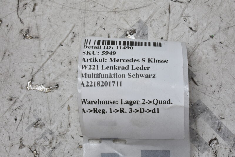 Mercedes S Klasse W221 Lenkrad Leder Multifunktion Schwarz A2218201711 Bild 10