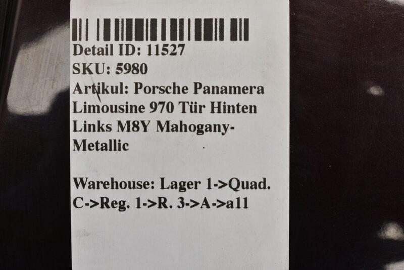 Porsche Panamera 970 Tür Hinten Links M8Y Mahogany-Metallic Bild 3