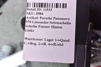 Porsche Panamera 970 Seitenscheibe Scheibe Fenster Hinten Links Bild 5