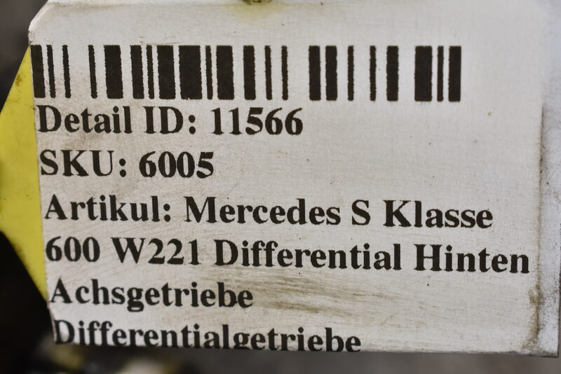 Mercedes S CL 600 W221 W216 Differential Hinten Achsgetriebe A2213511105 Bild 7