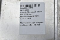 Mercedes S Klasse 600 W220 Motorsteuergerät ECU A2751531479 Bild 5