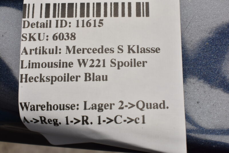 Mercedes S Klasse Limousine W221 Spoiler Heckspoiler Blau Bild 9
