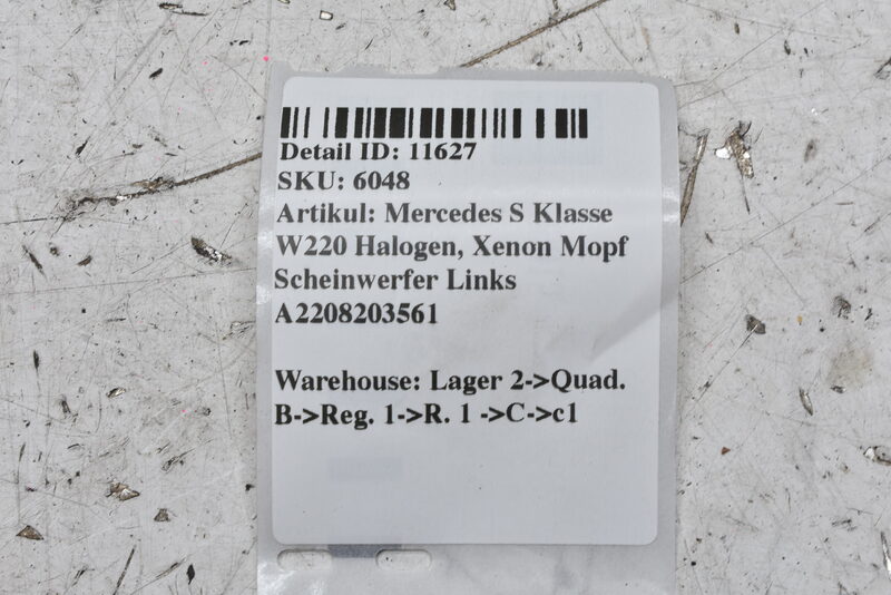 Mercedes S Klasse W220 Mopf Xenon Scheinwerfer Links A2208203561 Bild 9