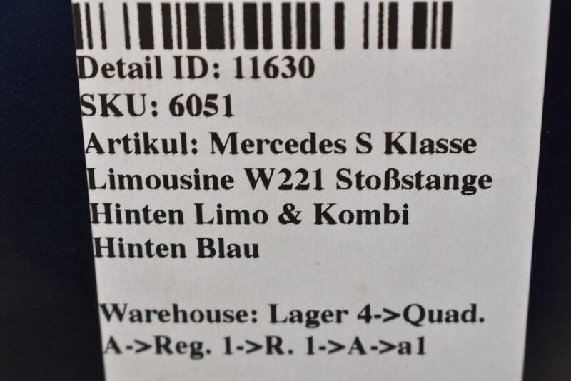 Mercedes S 600 W221 Stoßstange Hinten Hinten Blau Bild 9