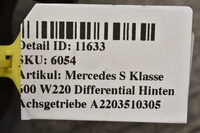 Mercedes S Klasse 600 W220 Differential Hinten Achsgetriebe A2203510305 Bild 7