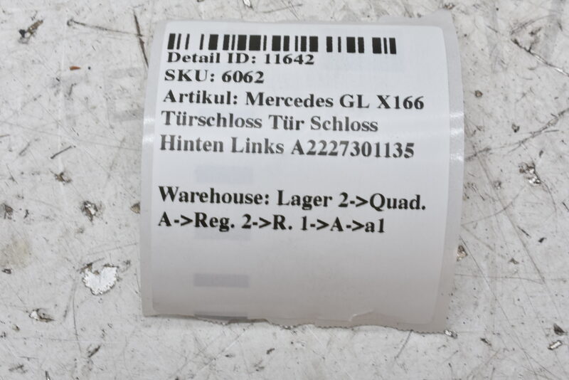 Mercedes GL X166 Türschloss Tür Schloss Hinten Links A2227301135 Bild 7