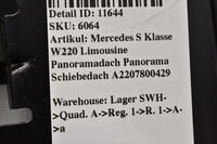 Mercedes S Klasse W220 Panoramadach Panorama Schiebedach A2207800429 Bild 10